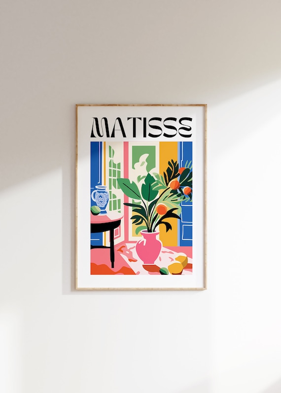Henri Matisse Pink Vase Orange Blossom Window Scene Interior Poster