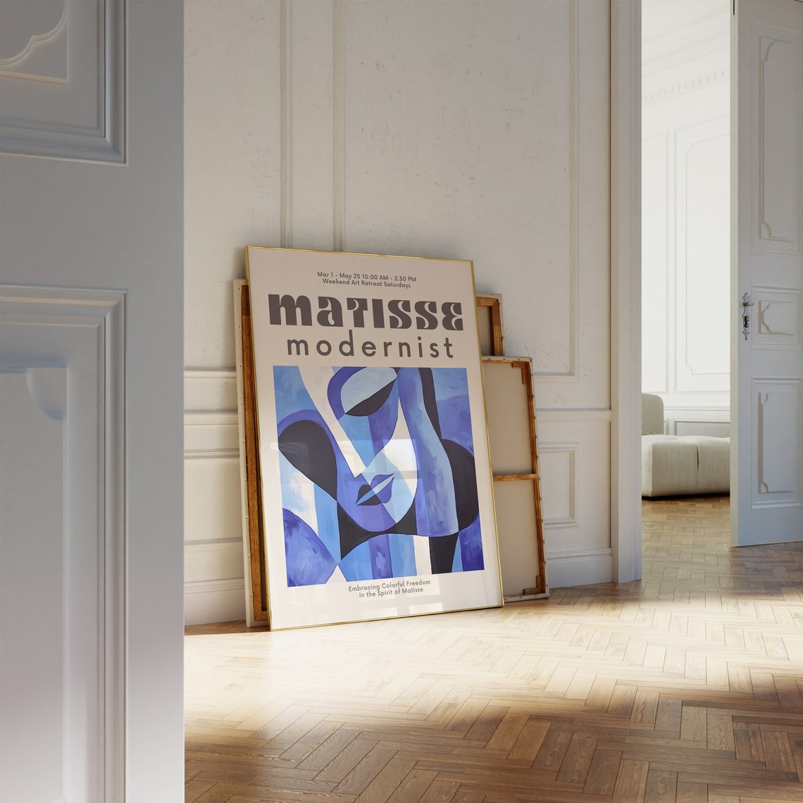 Henri Matisse Modernist Blue Face Weekend Art Retreat Event Poster - Image 2