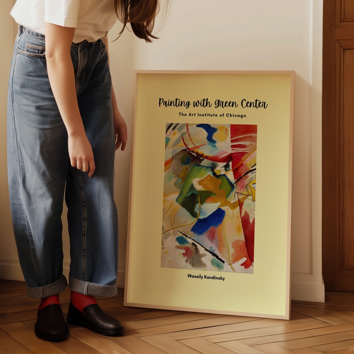 Wassily Kandinsky Painting with Green Center Chicago Art Poster - Image 4