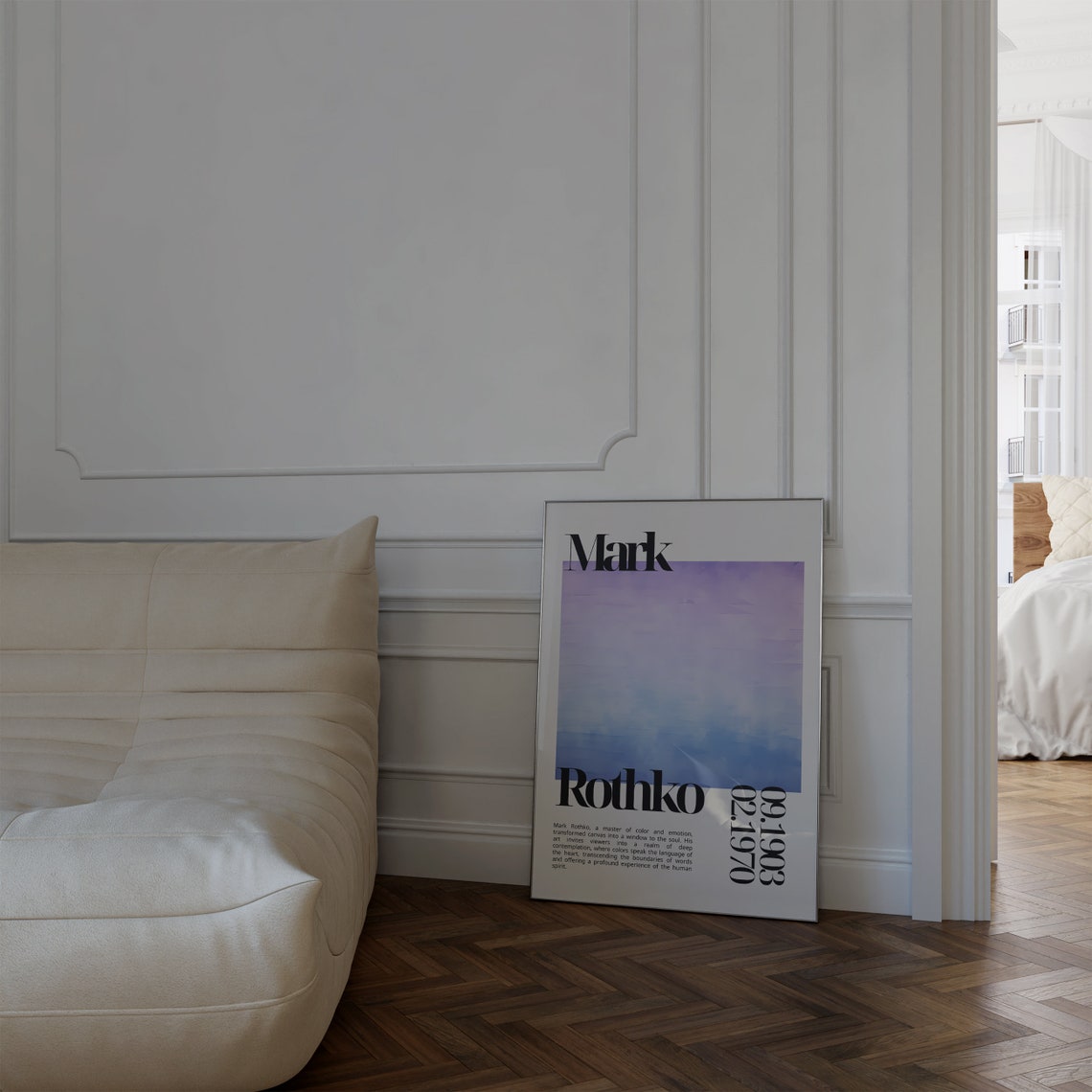 Mark Rothko Blue Purple Abstract Color Field Exhibition Poster - Image 2
