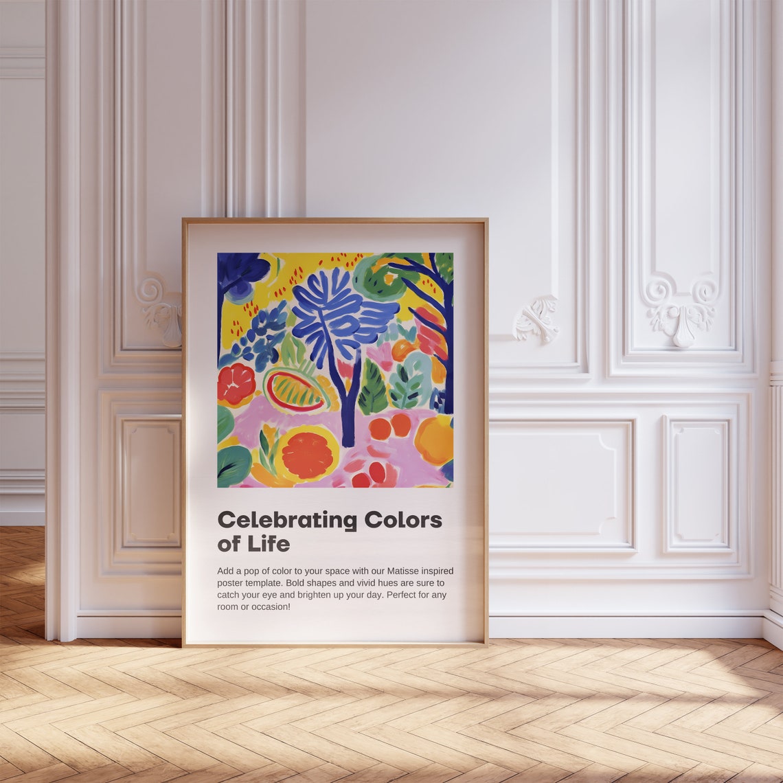 Matisse Inspired Garden Citrus Blue Tree Celebrating Life Poster - Image 5