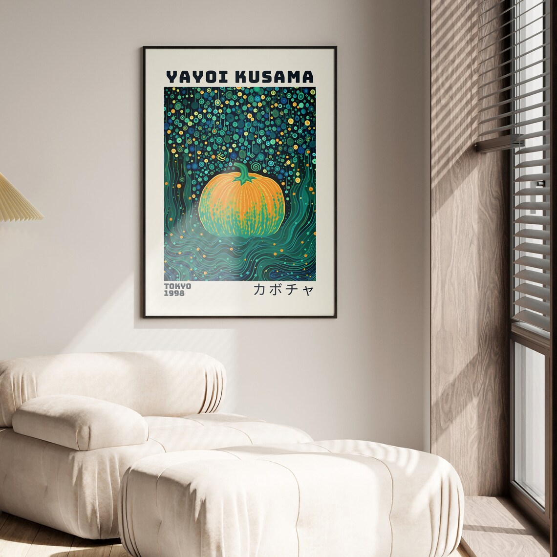 Yayoi Kusama Orange Pumpkin Tokyo 1998 Kabocha Exhibition Poster - Image 2
