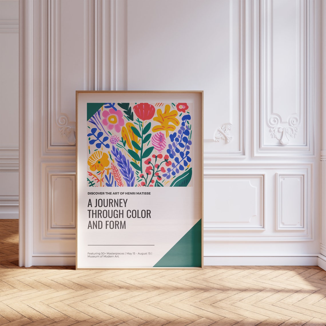 Henri Matisse Floral Folk Art Journey Through Color Museum Poster - Image 4