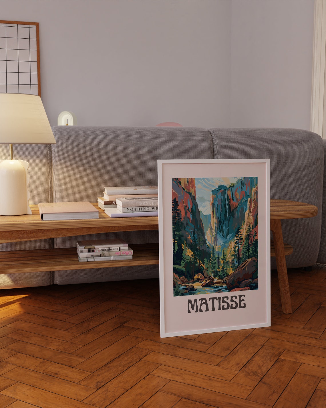 Matisse Mountain Valley Waterfall River Wild Cliffs Art Poster - Image 3