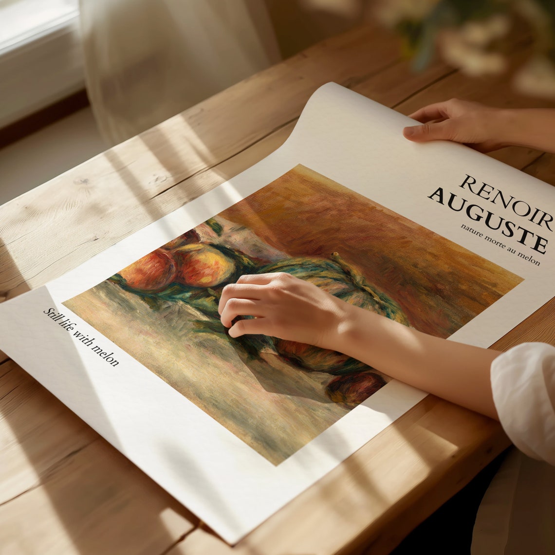 Auguste Renoir Still Life With Melon Impressionist Fruit Poster - Image 3