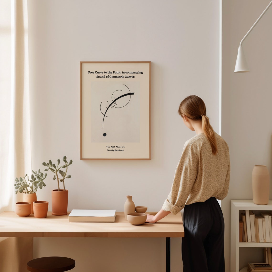 Wassily Kandinsky Free Curve to the Point Geometric Minimalist Poster - Image 3