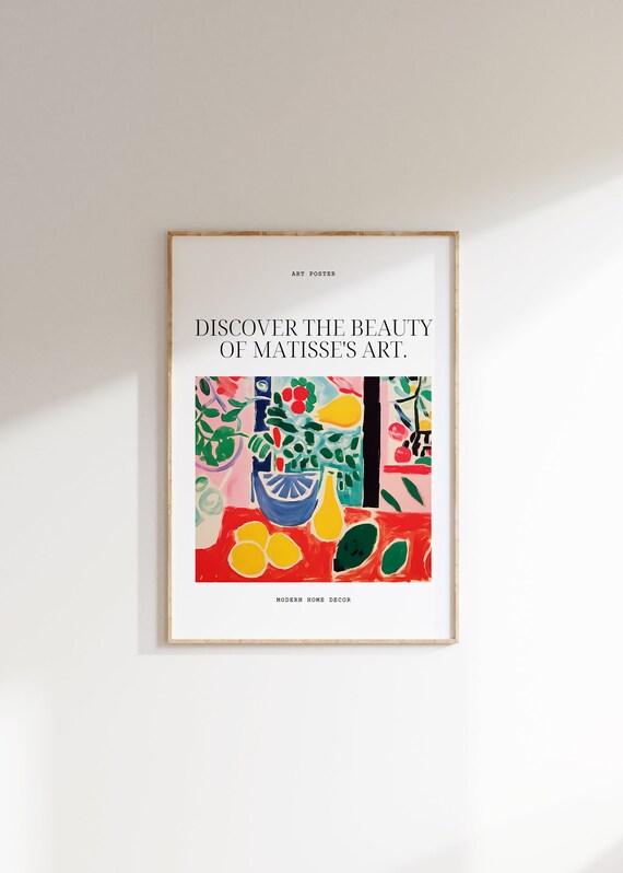 Henri Matisse Red Tablecloth Fruit Still Life Classic Poster