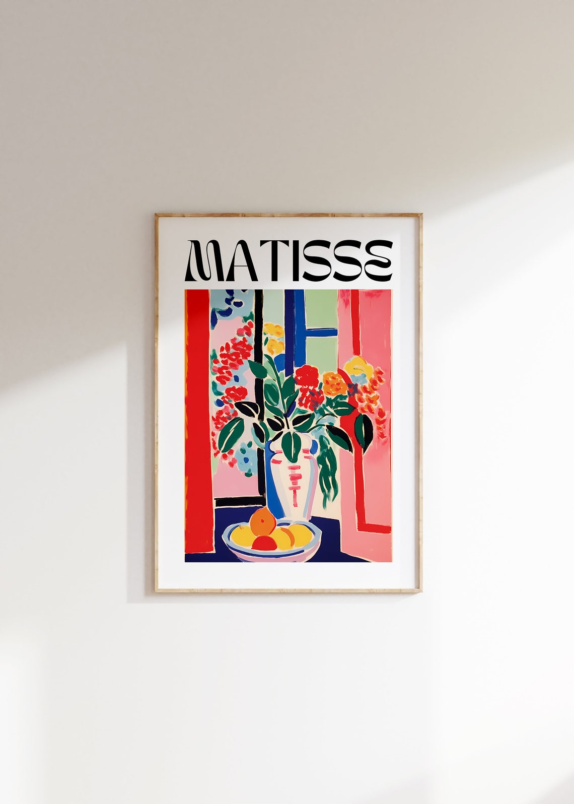 Henri Matisse Colorful Bouquet Citrus Bowl Window Scene Poster