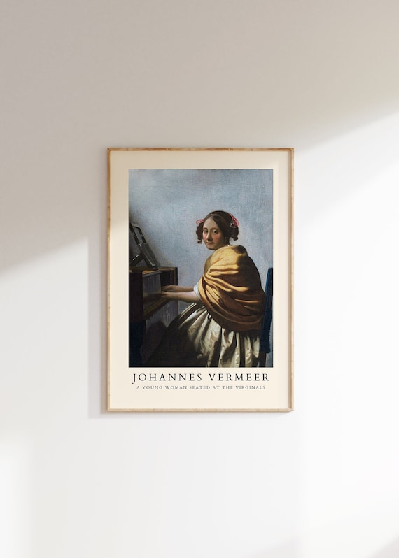 Johannes Vermeer Poster Vintage Gallery Art Print Vermeer Print Famous Art Vintage Museum Print Vermeer Vintage Wall Art Ideal Gift