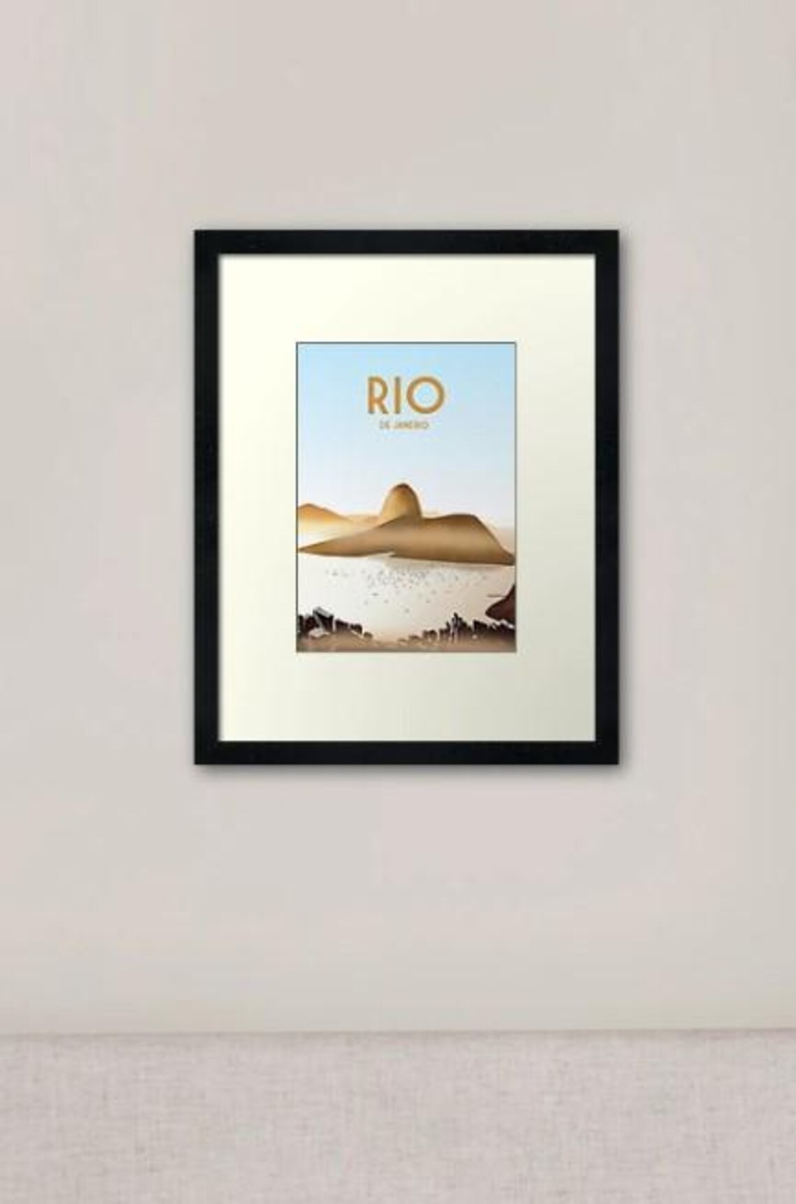 Rio de Janeiro Brazil Sugarloaf Mountain Minimalist Travel Poster - Image 3