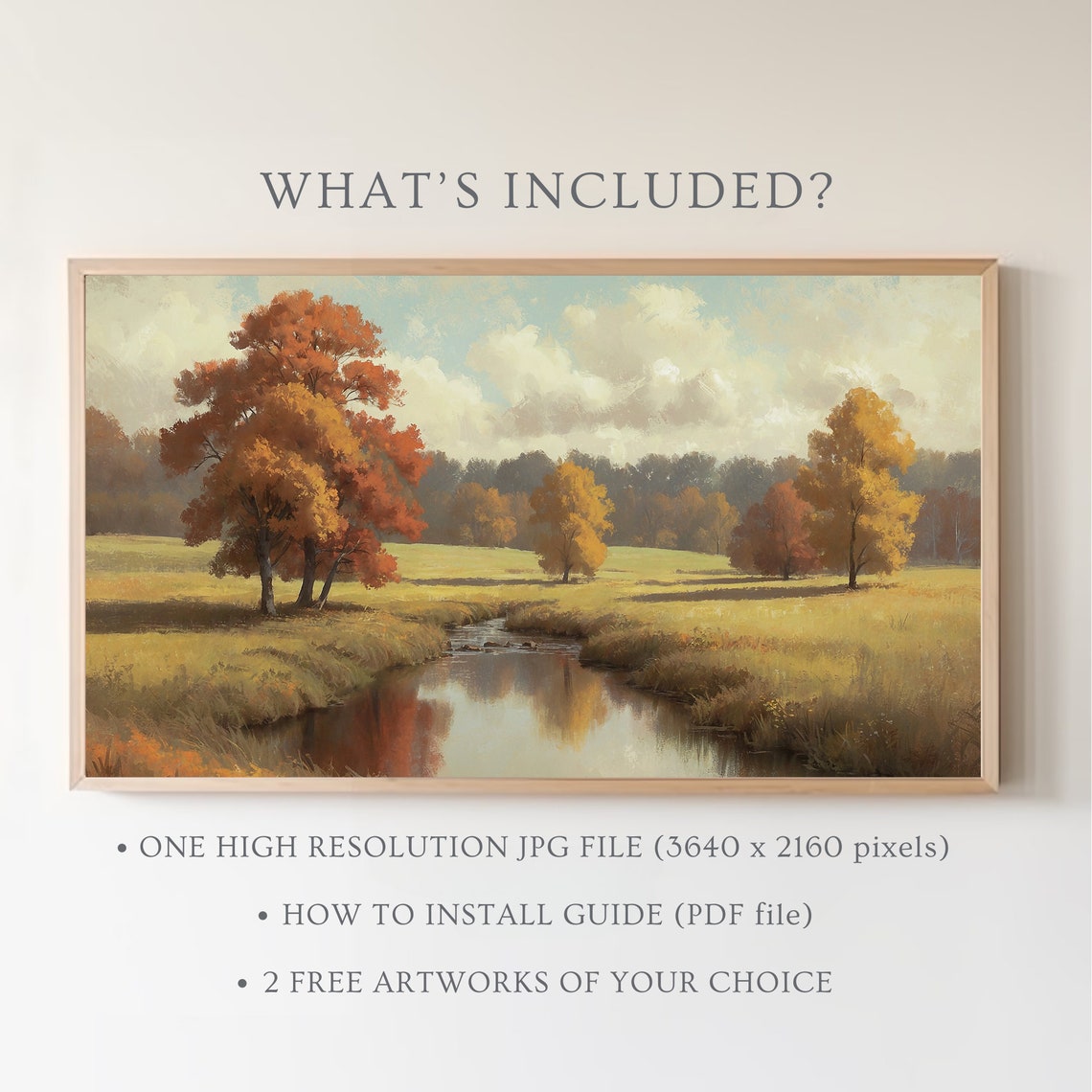 Autumn River Landscape Golden Fall Trees Water Reflection Poster - Image 5