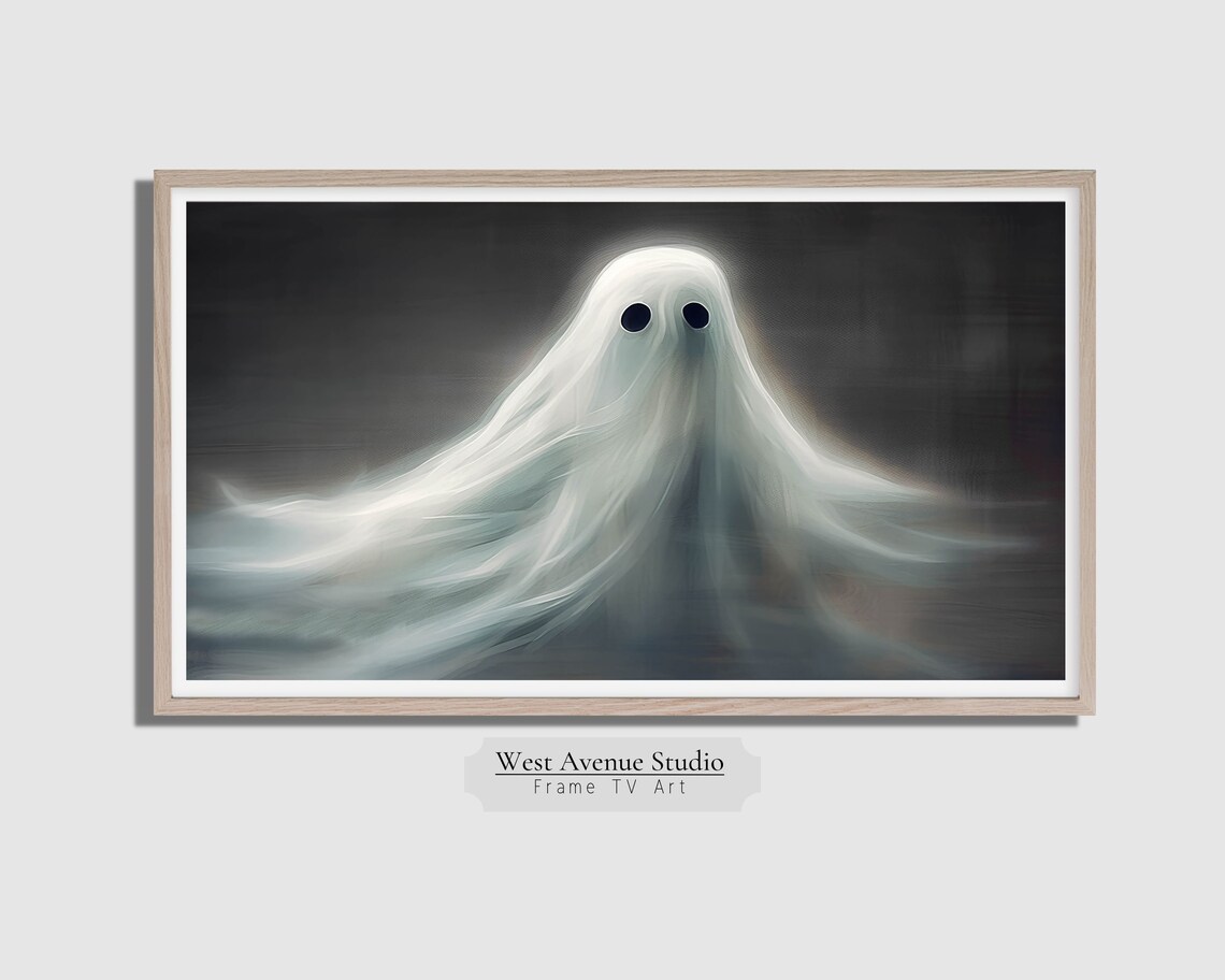 Ethereal Floating Sheet Ghost Wispy White Haunting Spooky Halloween Poster - Image 4