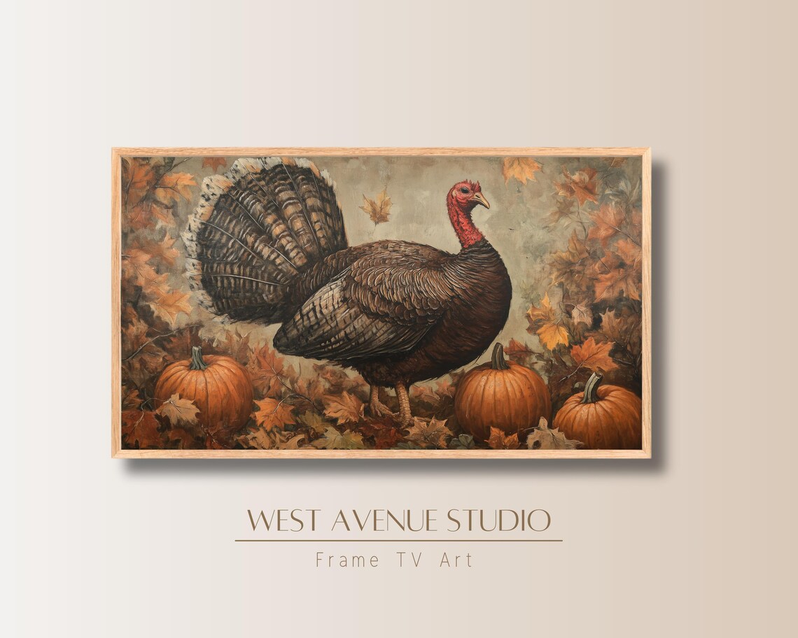 Thanksgiving Turkey Art Print, Rustic Fall Decor - Image 5