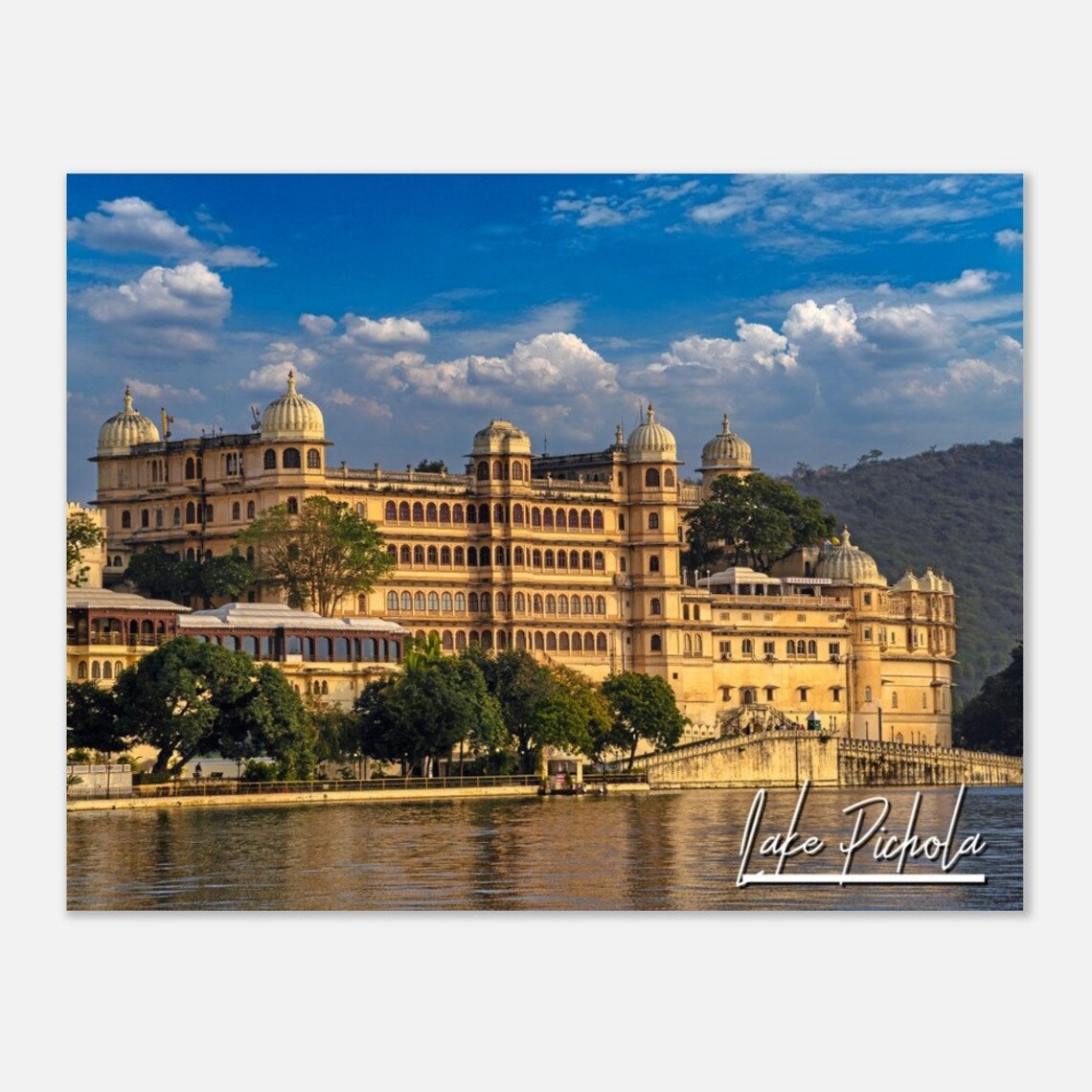 Lake Pichola Udaipur City Palace India Lake Travel Wall Poster