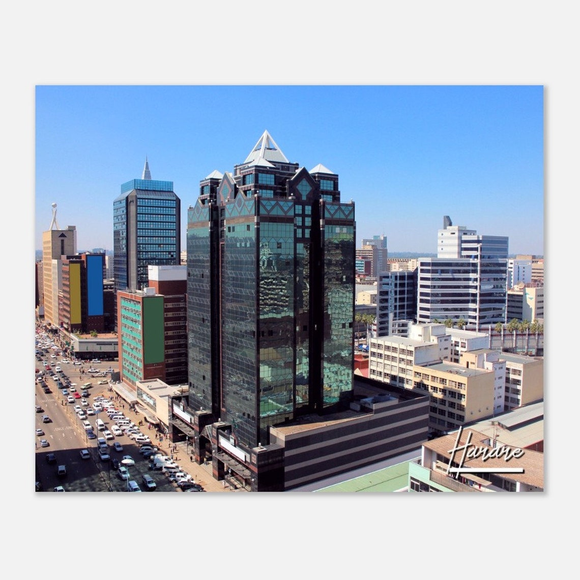 Harare Zimbabwe City Skyline Downtown Skyscraper Day View Poster