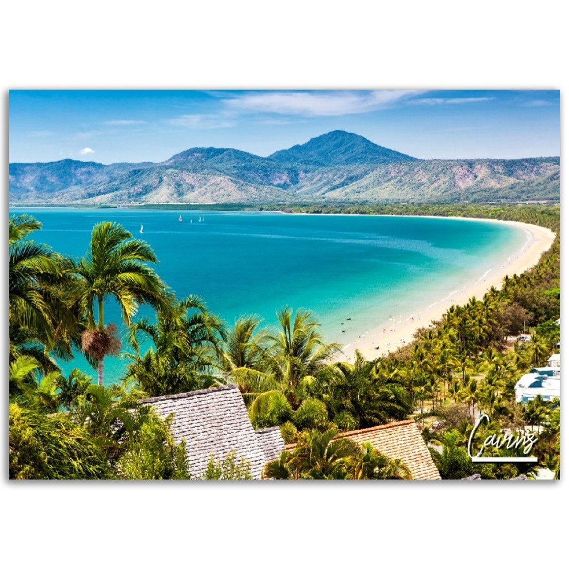 Cairns Australia Poster Print Tropical Beach Wall Art