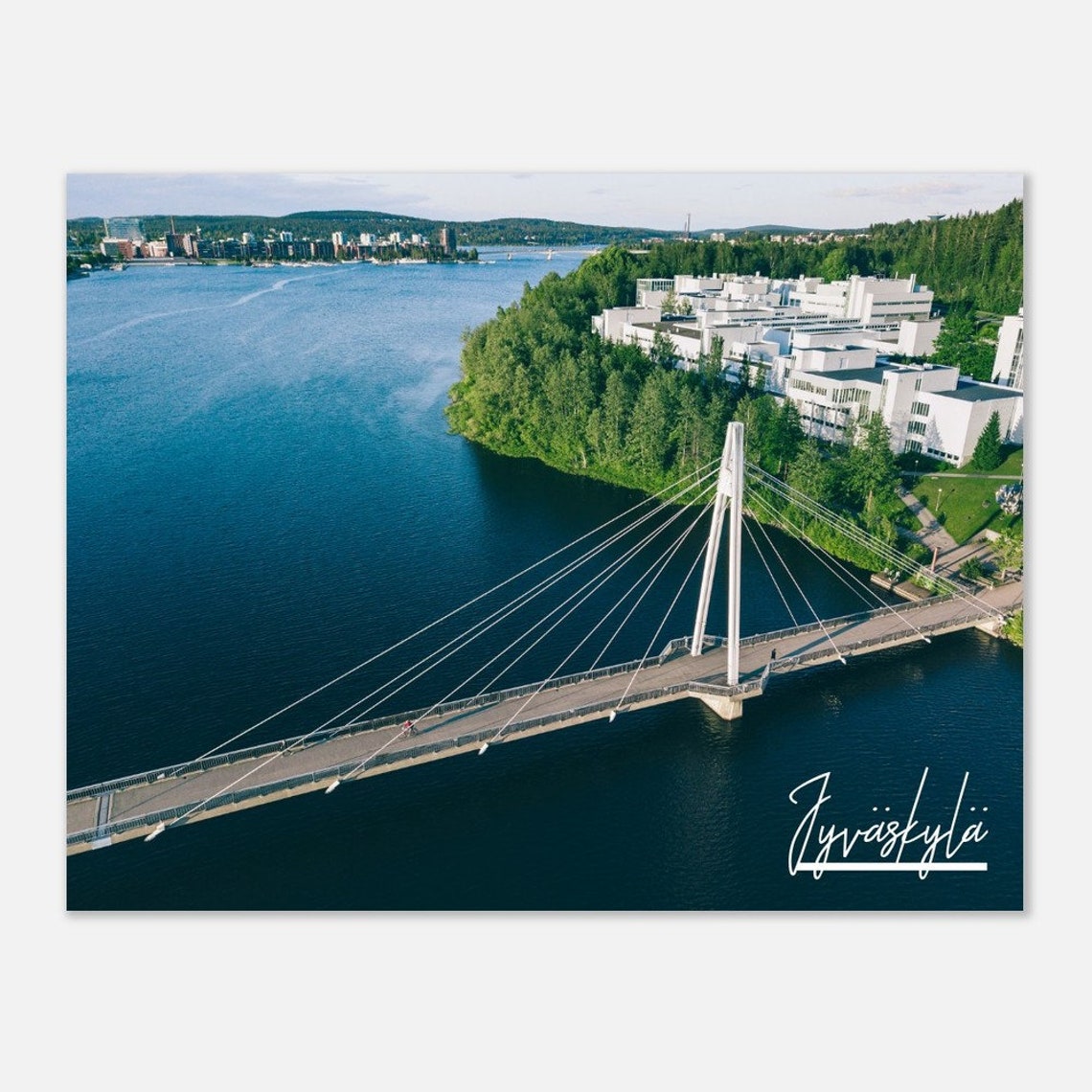 Jyvskyl Finland Skyline Print Bridge Travel Photo
