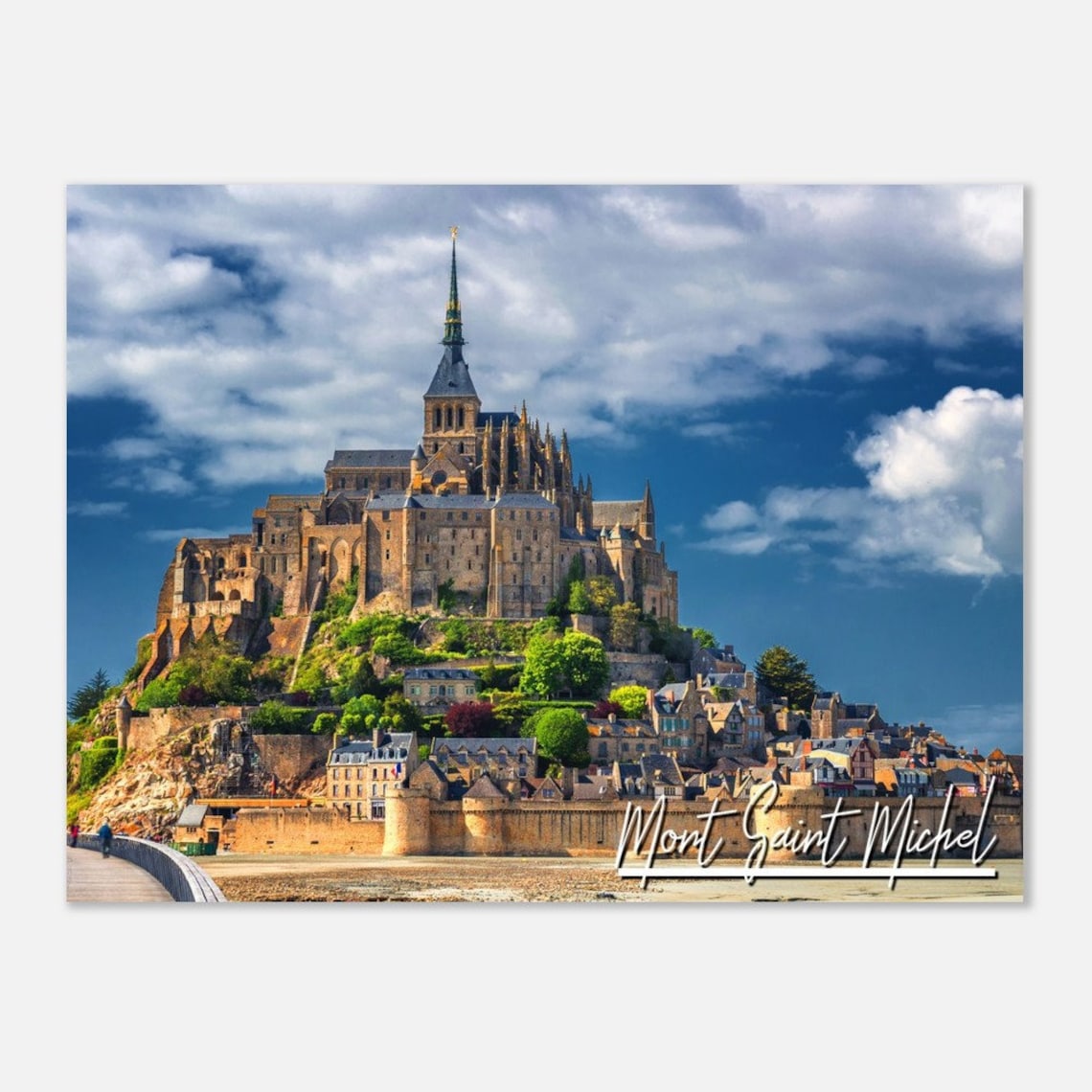 Mont Saint Michel France Island Abbey Landmark Travel Photo Poster