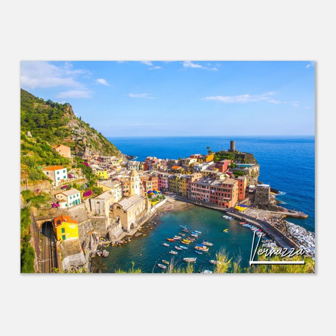 Vernazza Cinque Terre Colorful Harbor Italy Coast View Poster