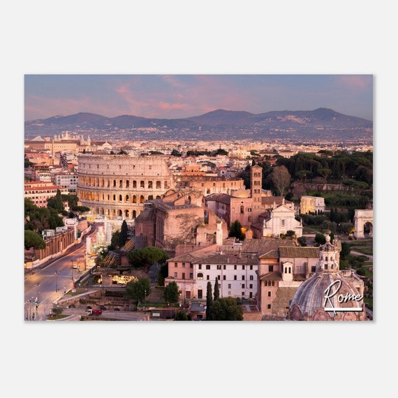 Rome Poster Print Colosseum Cityscape Travel Photo