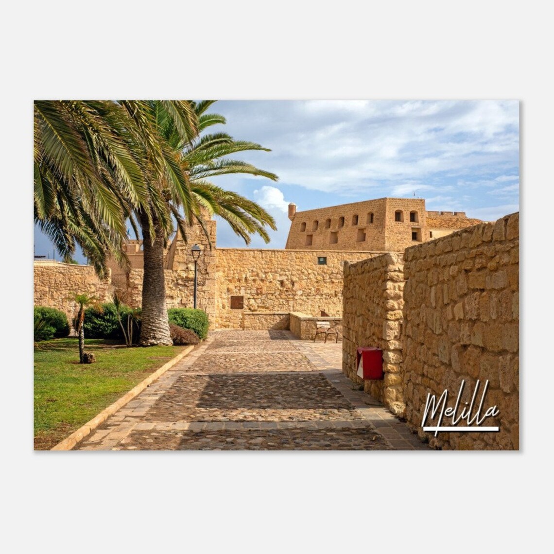 Melilla Spain Fortress Citadel Palm Travel Photography Poster