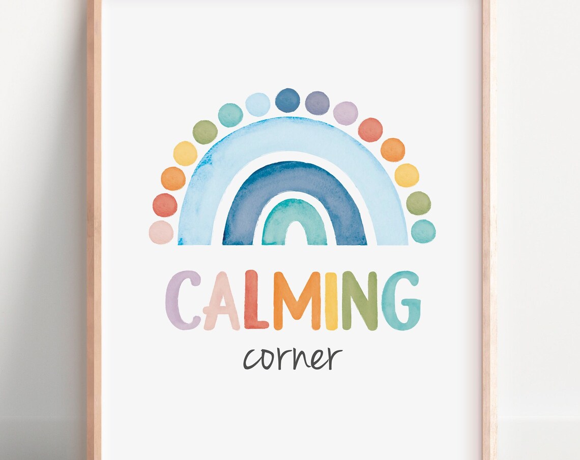 Calming Corner Poster, Counseling Office Decor