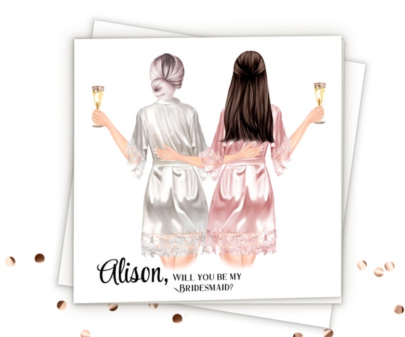Bridesmaid Proposal Card Will You Be My Bridesmaid Proposal Gift Personalized Bridesmaid Gifts Custom Bridesmaid Card Maid Of Honor Card