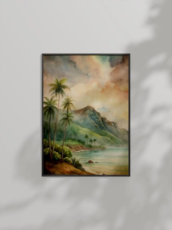 Tropical Paradise Watercolor