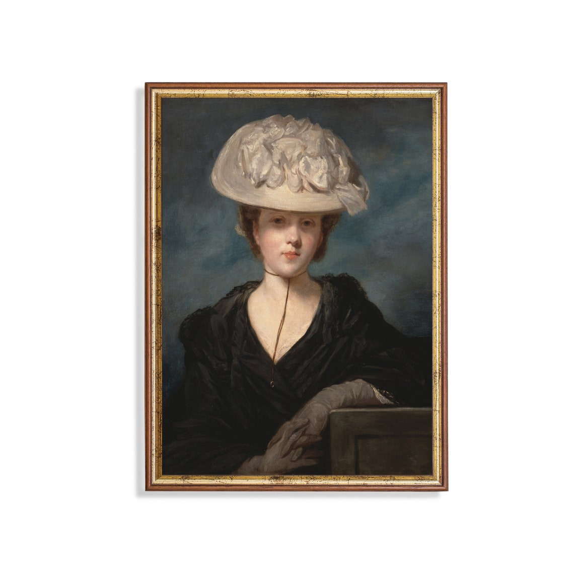 Printed And Shipped Vintage Portrait Painting Antique Oil Painting Print Victorian Print Woman Portrait Art Mailed Print