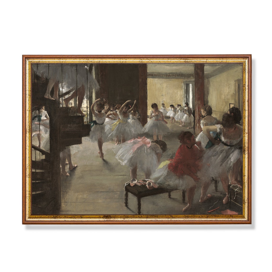Ballet Dancers Rehearsing in Studio Edgar Degas Vintage Dance Poster