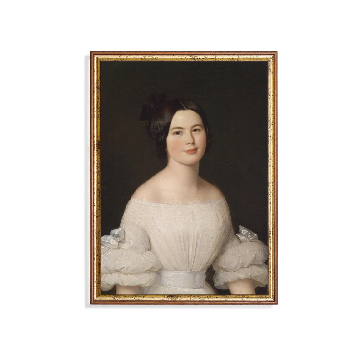 Vintage Woman Portrait Art Print, Victorian Style