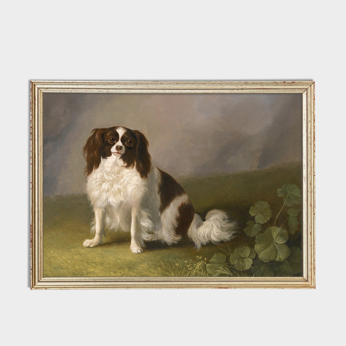 Vintage Dog Painting Antique Animal Print Wall Art Oil Painting Print Farmhouse Decor Fine Art Print - Image 2