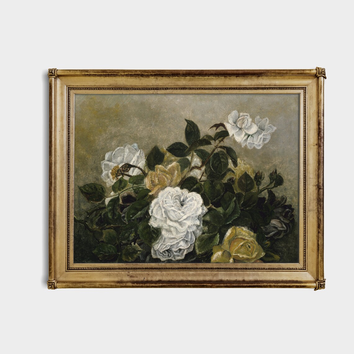 Still Life With Roses Vintage Floral Art Print - Image 2