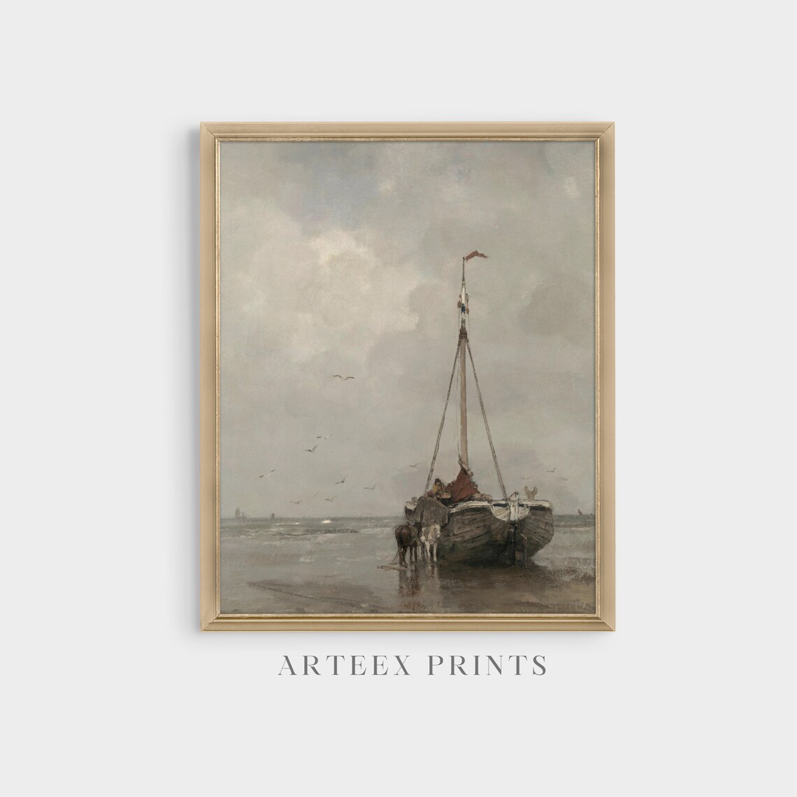 Vintage Sailing Boat Painting, Nautical Art Print - Image 3