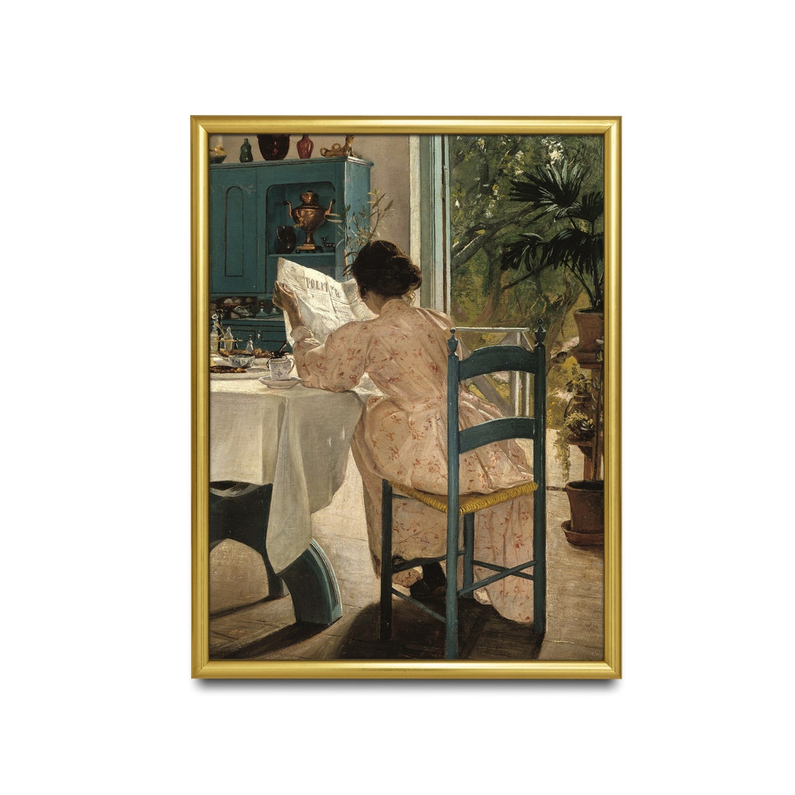 Printed And Shipped Vintage Portrait Painting Antique Woman Portrait Woman Reading Print 19th Century Fine Art Physical Prints