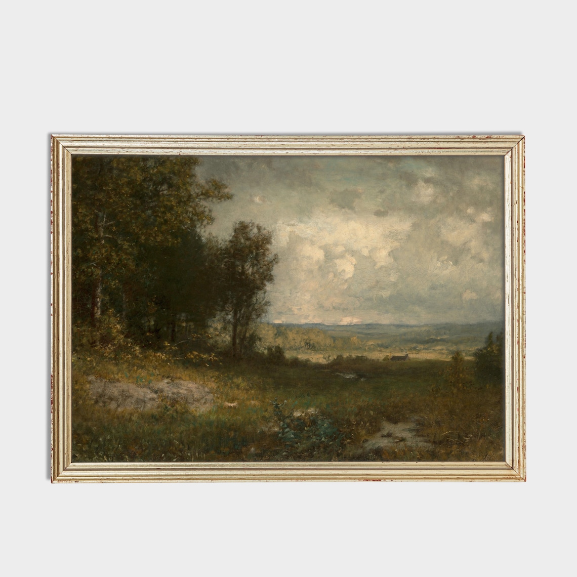Vintage Landscape Painting Art Print, Rustic Decor - Image 2