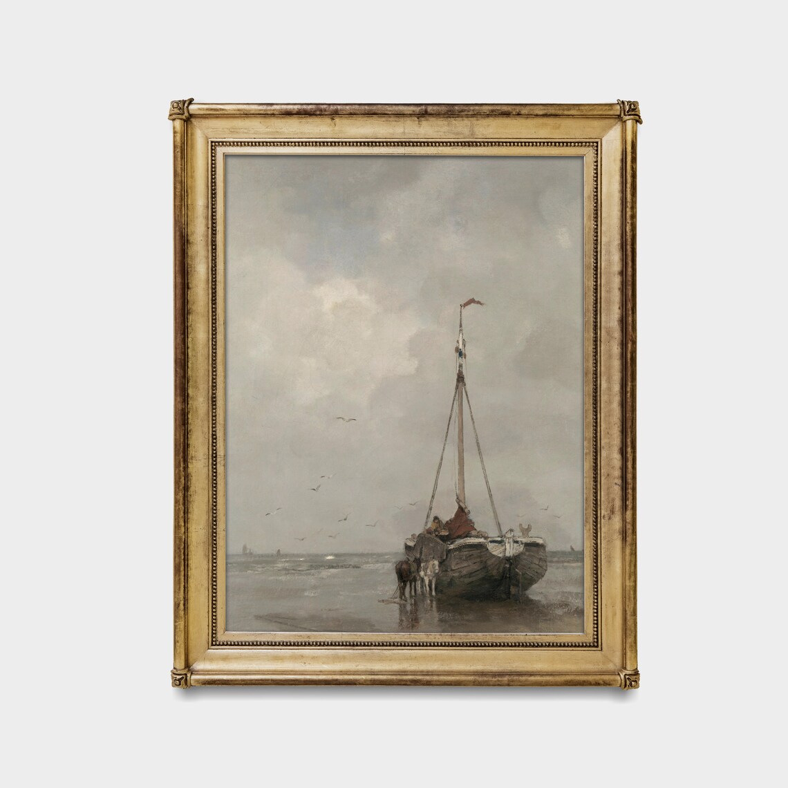 Vintage Sailing Boat Painting, Nautical Art Print - Image 2