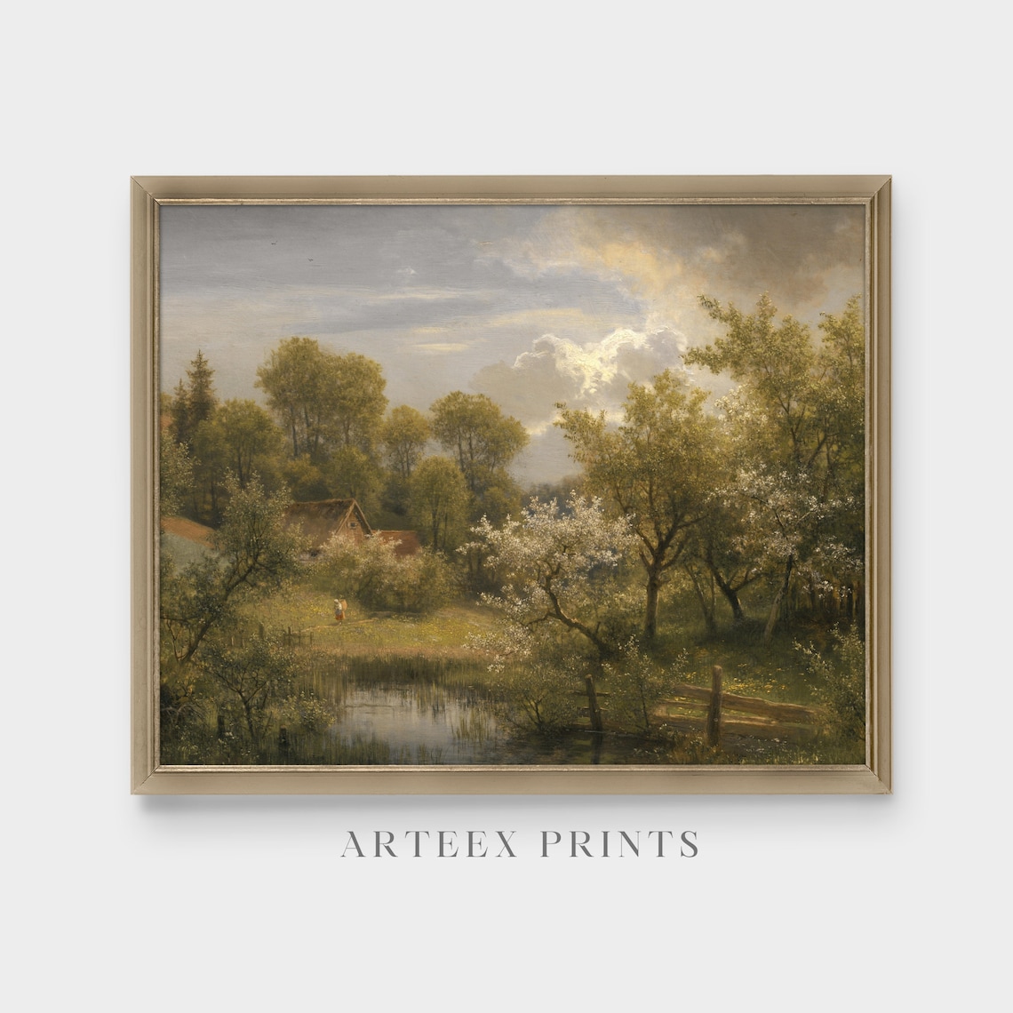 Vintage Country Landscape Art Print, Rustic Farmhouse - Image 5