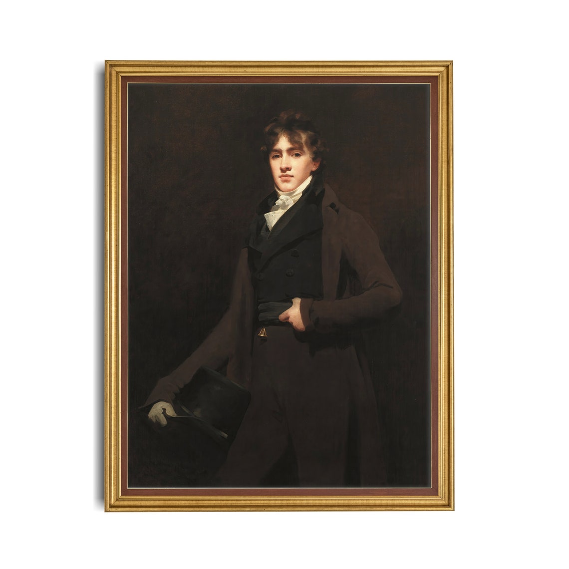 Printed And Shipped Man Portrait Painting Vintage Oil Dark Moody Portrait Antique Gentleman Art Print Dark Academia Physical Print - Image 2