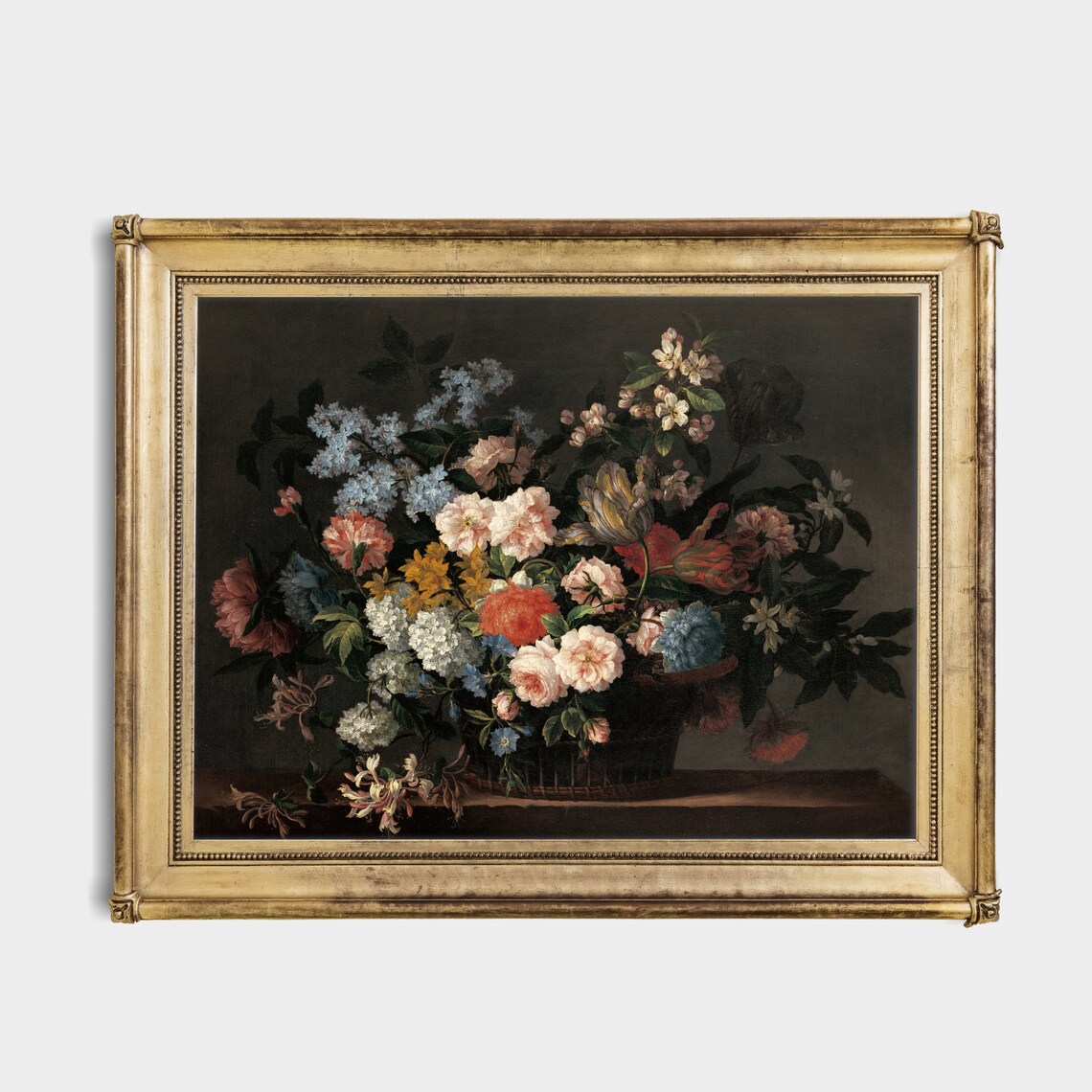 Still Life With Flowers Antique Floral Art Print - Image 4