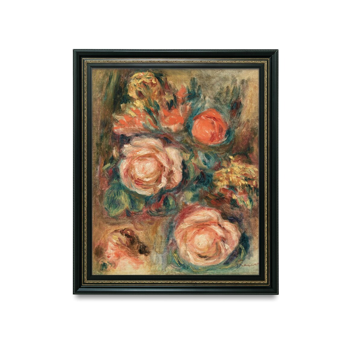 Renoir Pink Roses Bouquet Impressionist Romantic Floral Poster - Image 5