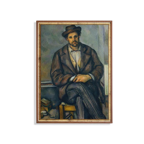 Printed And Shipped Vintage Gentleman Portrait Antique Man Portrait Physical Art Prints Oil Painting Print Moody Rustic Fine Art