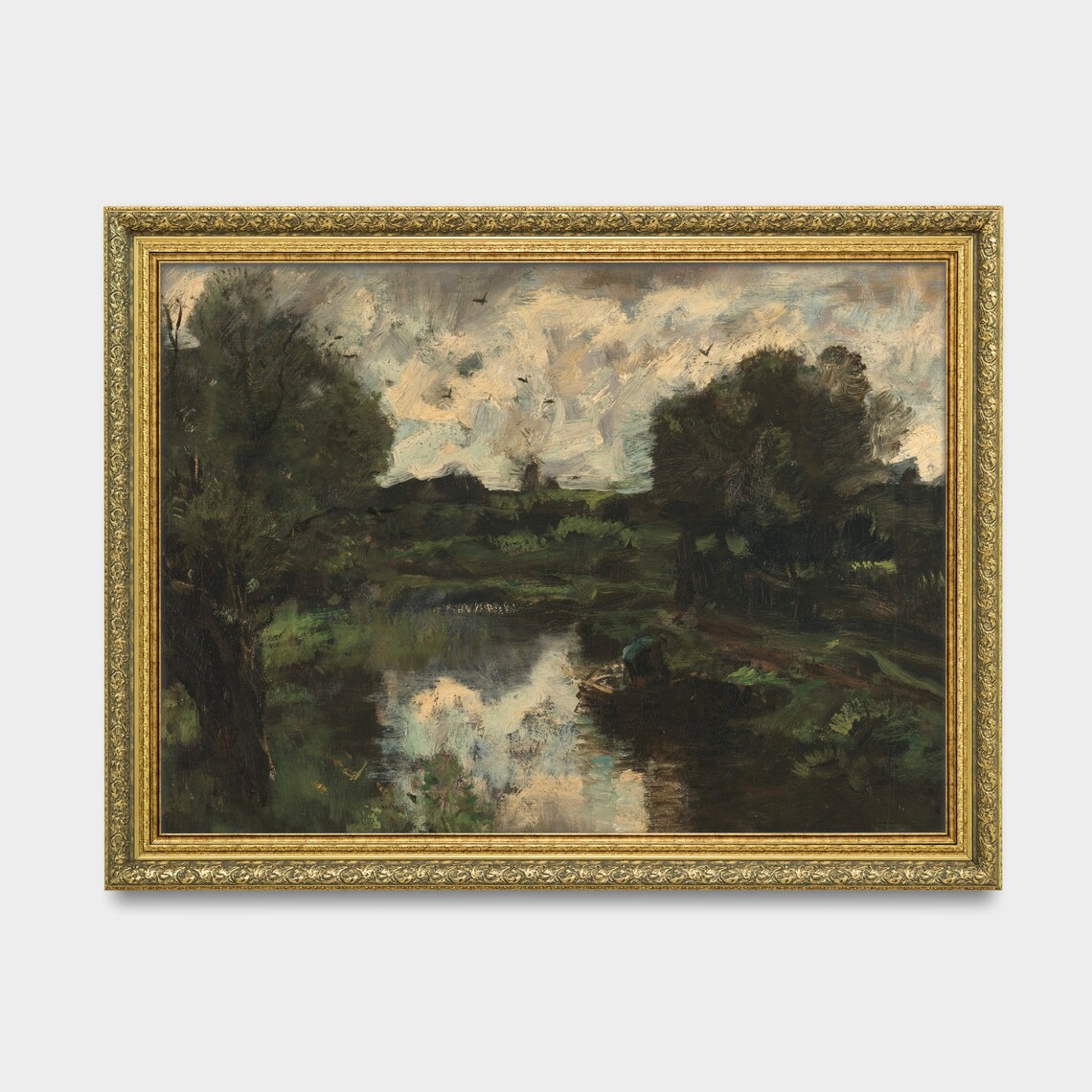 Vintage Country Landscape Art Print, Farmhouse Rustic - Image 3