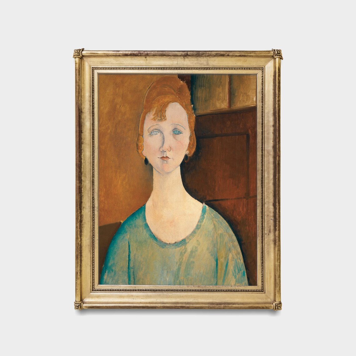 Modigliani Style Portrait Of A Red Haired Woman Vintage Poster - Image 5