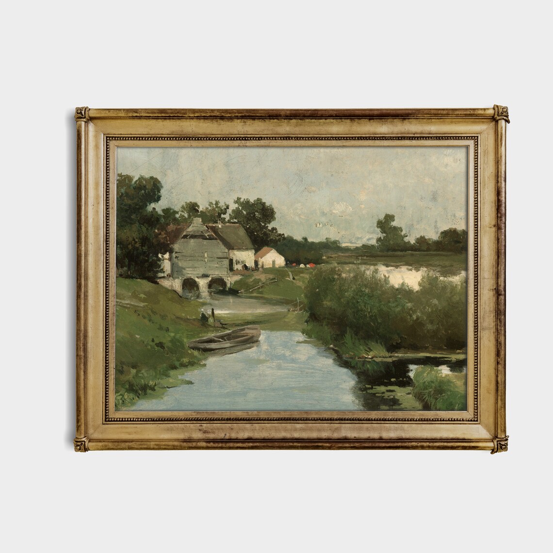 Vintage Countryside Landscape Art Print, Farmhouse Rustic - Image 3