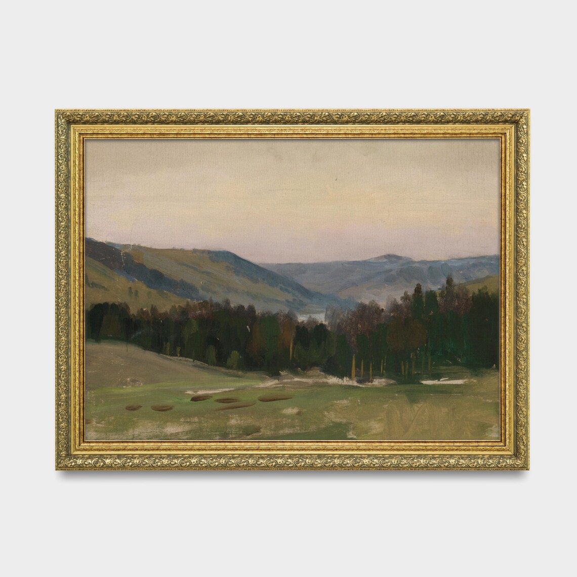 Antique Country Landscape Farmhouse Wall Art Print - Image 3