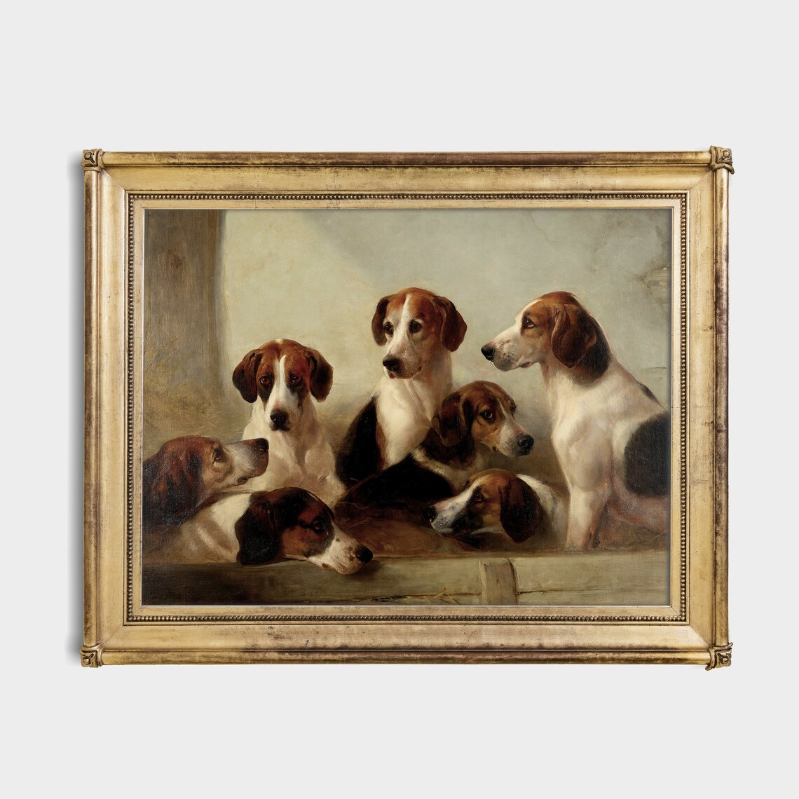 Vintage Dog Painting, Antique Rustic Farmhouse Art Print - Image 4
