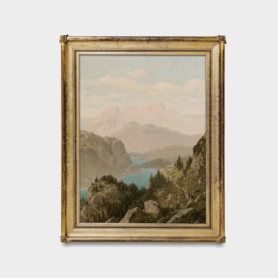 Alpine Lake Between Mountains with a Pine Forest View Poster - Image 4