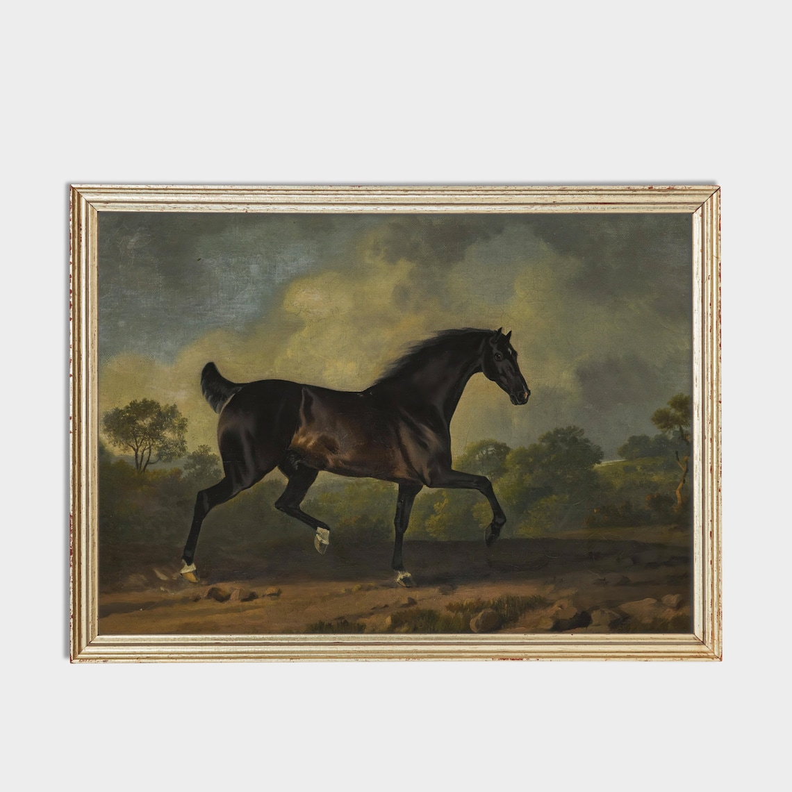 Vintage Horse Painting, Farmhouse Wall Art Print - Image 2