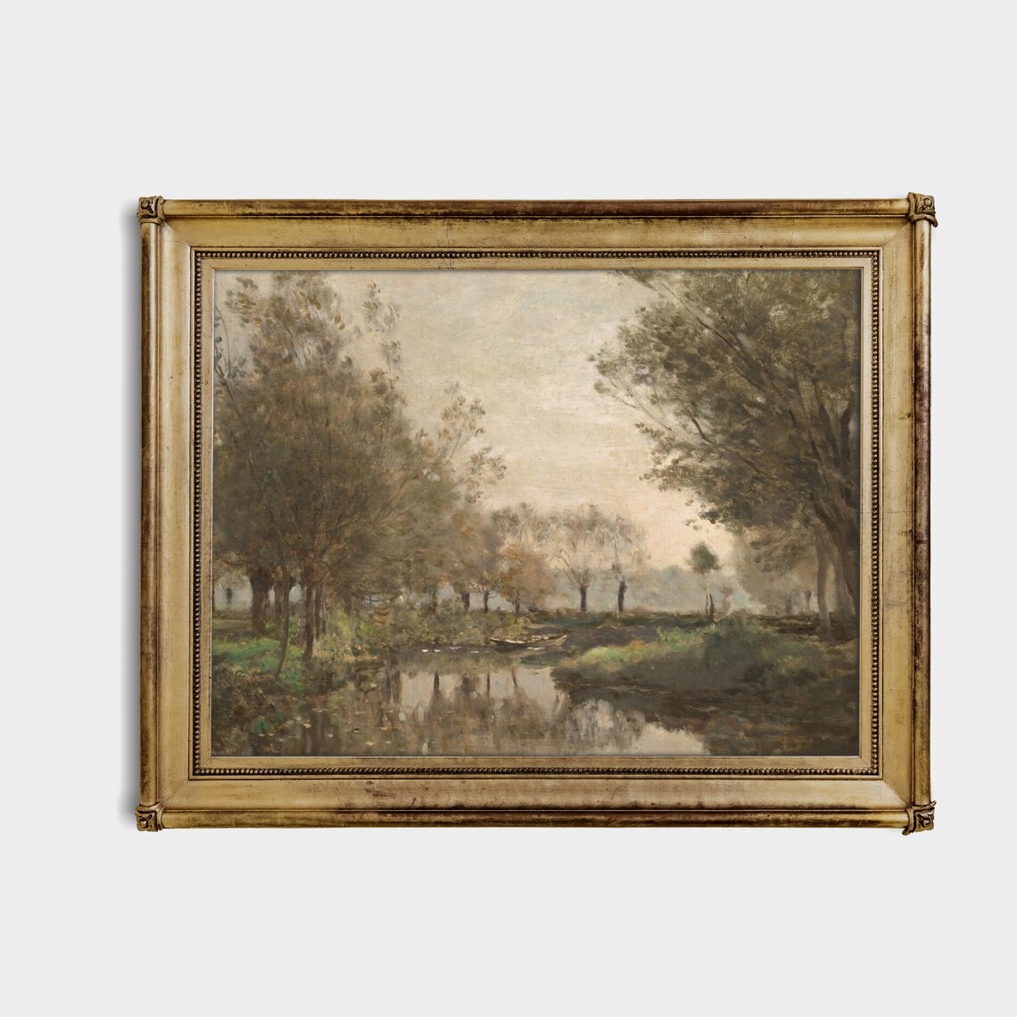 Vintage Country Landscape Art Print, Farmhouse Rustic Decor - Image 2